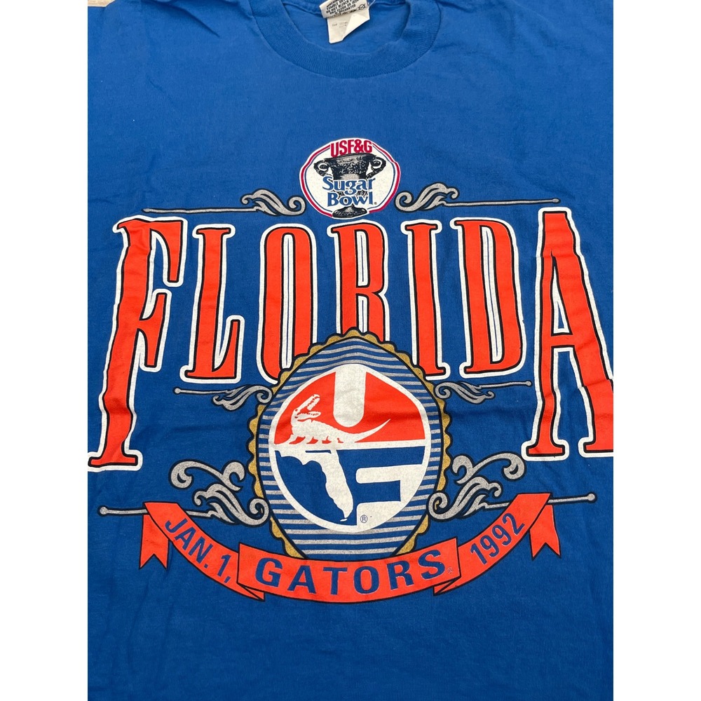 Vintage Florida Gators 1992 Sugar Bowl Football T Shirt Mens XL Nutmeg